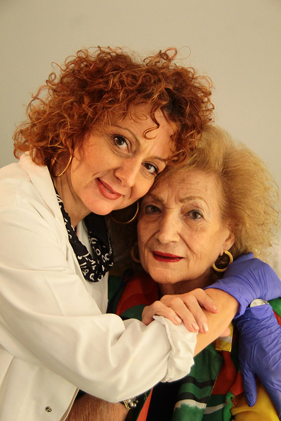 Dr. Athena Kapralou with her patient